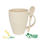 Mug De Cana De Trigo Con Cuchara 400Cc (Natural, Impresion Un Color)