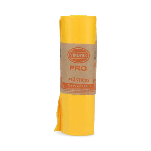 Bolsa Basura Rollo Amarilla 70x90 10 Un