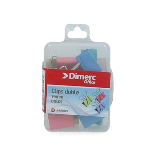 CLIPS DOBLE 12 UN 19 MM COLOR (6852104552656)