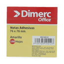 NOTA ADHESIVA 1 UN X 100 HOJAS 7.6 X 7.6 CM AMARILLO 654 BLOCK (6851939958992)