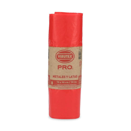 Bolsa Basura Rollo Roja 70x90 10 Un