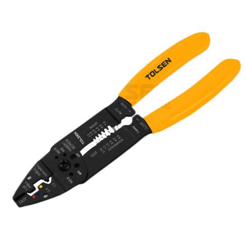 Alicate Pelacables y Aprieta Terminales 215mm/8.5"