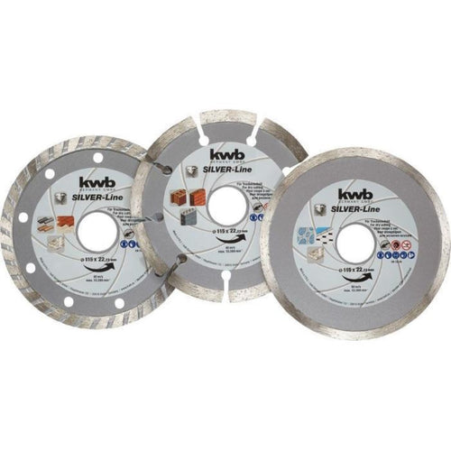 Set de Disco Diamantado de 4.1/2" 3 un.