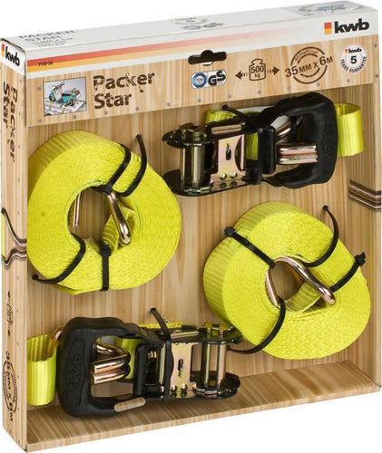 Set de Cintas de Amarre Eslinga 1000Kg 6mt 2 juegos