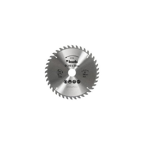Disco sierra circular 8.1/4" / 210mm x 30mm 40 dientes 