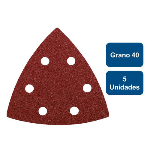 Pack de lijas para herramienta Multiuso Grano 40 5un. 