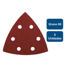 Pack de lijas para herramienta Multiuso Grano 80 5un. 