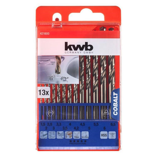 Set de Brocas Acero Inoxidable Cobalto  13 un.