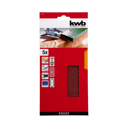 Lija velcro 115x230mm 5un. Grano 40 
