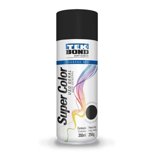 Pintura Acrilica Aerosol 350ml Uso General Negro Mate