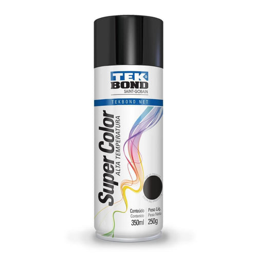 Pintura Acrilica Aerosol 350ml Alta Temperatura Negro Brillante