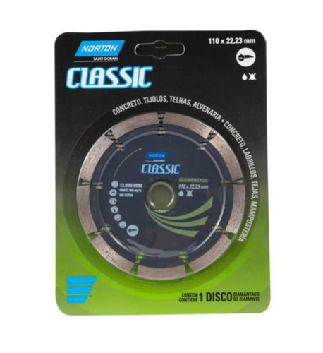 Disco Diamantado Classic Segmentado 4.1/2" / 110x22.23mm