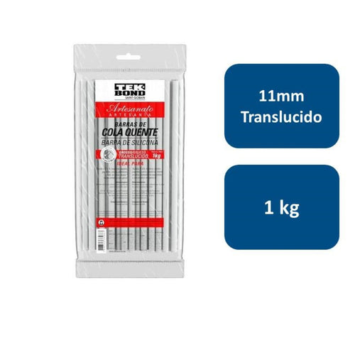 Barras de Silicona 11mm 1kg  Translucida 
