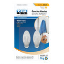 Ganchos Adhesivos Plástico Ambar Blanco M - 1kg 2un. 