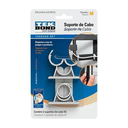 Organizador Adhesivo de Cables M - 2un. 
