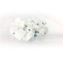 Grampas para Cables Telefono 2pin Blancas 25un