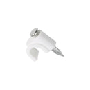 Grampas para Cables Telefono 2pin Blancas 25un