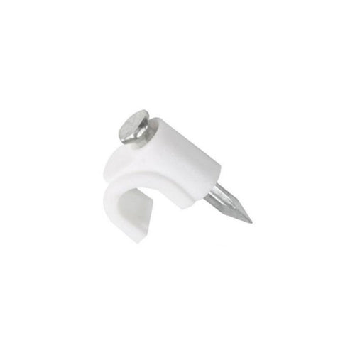 Grampas para Cables Telefono 2pin Blancas 25un