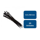 Amarra Plástica Negra 4.8x450mm 25un.