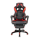 Silla Gamer Ergonómica Con Reposapiés Negro/Rojo 