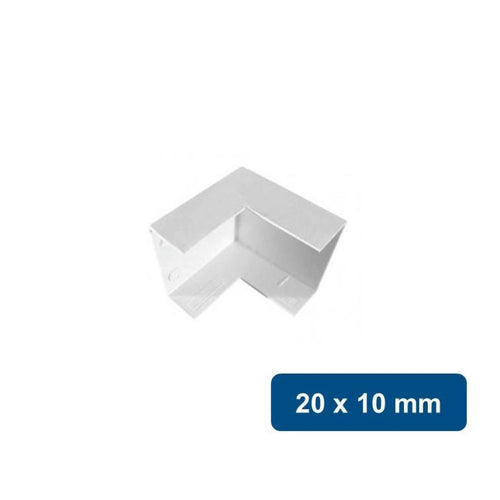 Curva exteriror para Canaleta PVC 20x10mm 