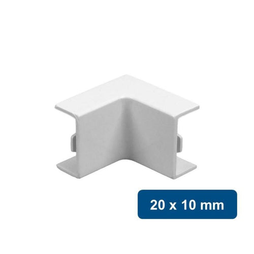 Curva interior para Canaleta PVC 20x10mm 
