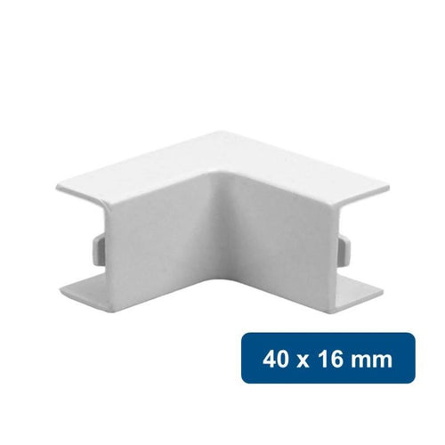 Curva interior para Canaleta PVC 40x16mm 