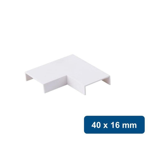 Union L para Canaleta PVC 40x16mm 