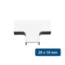 Union Tee para Canaleta PVC 20x10mm 