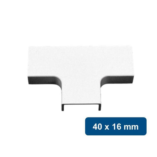 Union Tee para Canaleta PVC 40x16mm 