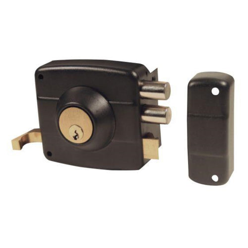 Cerradura Sobreponer Cilindro Fijo 30mm Negro