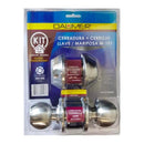 Set Cerradura Acceso Pomo + Cerrojo Llave/Mariposa M101 Acero Inoxidable