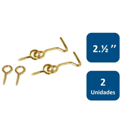 Aldaba Zincada 2.1/2" 2un. 