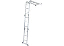 Escalera articulada 4x3 peldaños 