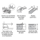 Huincha de medir contra impacto 10mts