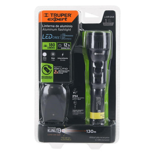 Linterna Recargable LED Cree Litio 180lm 