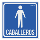 Letrero "Caballeros" 19x19cms 