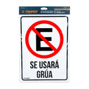 Letrero "No Estacionar" 25x34cms 