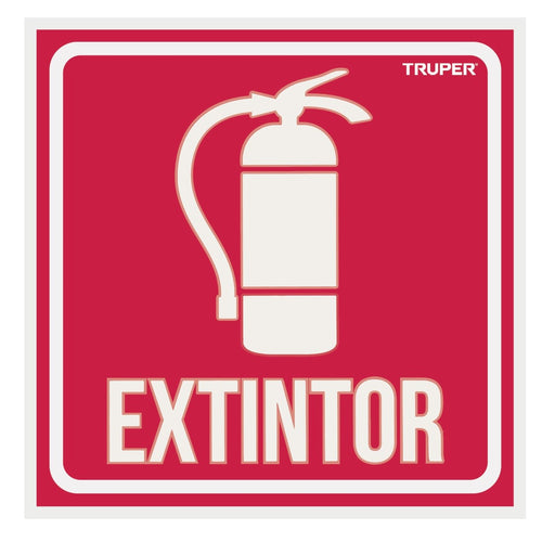 Letrero "Extintor" 19x19cms 