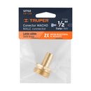 Conector de riego con espiga 1/2" HE Rosca 3/4" 