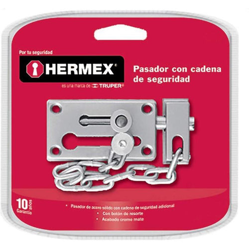 Picaporte con cadena Cromo