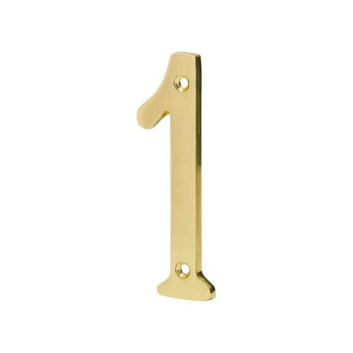 Número de latón para casa 4" Nro 1 