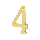 Número de latón para casa 4" Nro 4 