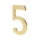 Número de latón para casa 4" Nro 5 