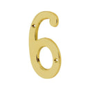 Número de latón para casa 4" Nro 6 