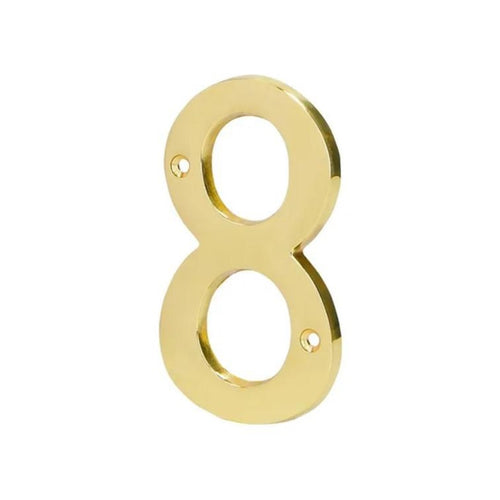 Número de latón para casa 4" Nro 8 