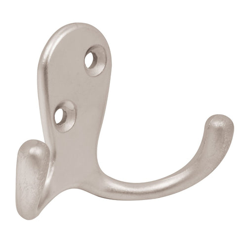 Gancho tipo perchero doble Níquel Satinado 7cms 