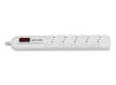 Alargador zapatilla con switch 5 posiciones + 2 usb Blanco 3mts 