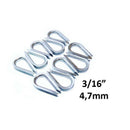 Guardacabo para Cable 35 x 22mm / Diametro 3/16" 10un.