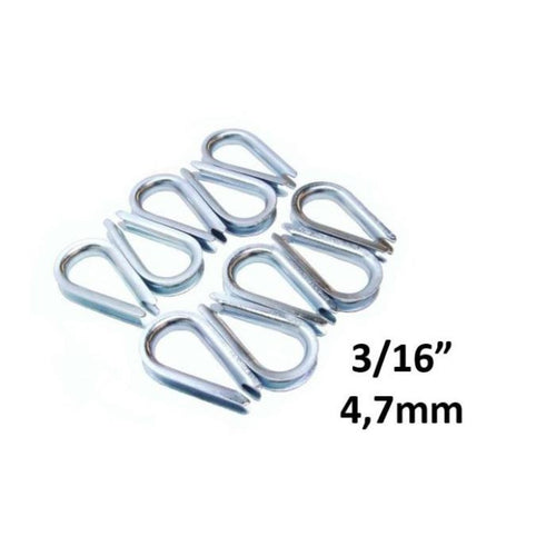 Guardacabo para Cable 35 x 22mm / Diametro 3/16" 10un.